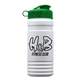 a green lid & white bottle rpet bottle with flip lid - 20 oz