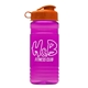a orange lid & translucent hot pink bottle rpet bottle with flip lid - 20 oz