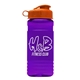a orange lid & translucent violet bottle rpet bottle with flip lid - 20 oz
