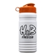 a orange lid & white bottle rpet bottle with flip lid - 20 oz