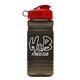a red lid & smoke bottle rpet bottle with flip lid - 20 oz