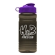 a violet lid & smoke bottle rpet bottle with flip lid - 20 oz