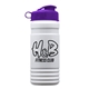 a violet lid & white bottle rpet bottle with flip lid - 20 oz