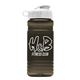 a white lid & smoke bottle rpet bottle with flip lid - 20 oz