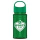 a green lid & translucent green bottle garyline(r) upcycle mini - 16 oz rpet bottle with oval crest lid