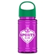 a green lid & translucent hot pink bottle garyline(r) upcycle mini - 16 oz rpet bottle with oval crest lid