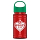 a green lid & translucent red bottle garyline(r) upcycle mini - 16 oz rpet bottle with oval crest lid