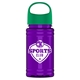 a green lid & translucent violet bottle garyline(r) upcycle mini - 16 oz rpet bottle with oval crest lid