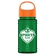 a orange lid & translucent green bottle garyline(r) upcycle mini - 16 oz rpet bottle with oval crest lid
