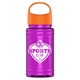 a orange lid & translucent hot pink bottle garyline(r) upcycle mini - 16 oz rpet bottle with oval crest lid