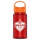 a orange lid & translucent red bottle garyline(r) upcycle mini - 16 oz rpet bottle with oval crest lid