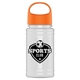 a orange lid & white bottle garyline(r) upcycle mini - 16 oz rpet bottle with oval crest lid