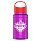 a red lid & translucent hot pink bottle garyline(r) upcycle mini - 16 oz rpet bottle with oval crest lid