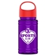 a red lid & translucent violet bottle garyline(r) upcycle mini - 16 oz rpet bottle with oval crest lid