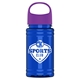 a violet lid & translucent blue bottle garyline(r) upcycle mini - 16 oz rpet bottle with oval crest lid