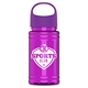 a violet lid & translucent hot pink bottle garyline(r) upcycle mini - 16 oz rpet bottle with oval crest lid