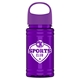 a violet lid & translucent violet bottle garyline(r) upcycle mini - 16 oz rpet bottle with oval crest lid