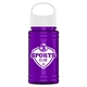 a white lid & translucent violet bottle garyline(r) upcycle mini - 16 oz rpet bottle with oval crest lid