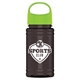 a lime green lid & smoke bottle garyline(r) upcycle mini - 16 oz rpet bottle with oval crest lid