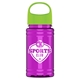a lime green lid & translucent hot pink bottle garyline(r) upcycle mini - 16 oz rpet bottle with oval crest lid
