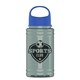 a royal blue lid & glacier blue bottle garyline(r) upcycle mini - 16 oz rpet bottle with oval crest lid