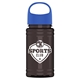 a royal blue lid & smoke bottle garyline(r) upcycle mini - 16 oz rpet bottle with oval crest lid