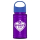 a royal blue lid & translucent violet bottle garyline(r) upcycle mini - 16 oz rpet bottle with oval crest lid