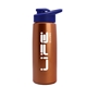 a metallic copper bottle & royal blue lid flair tritan(r) metallike bottle with drink - thru lid - 26 oz