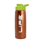 a metallic copper bottle & lime green lid flair tritan(r) metallike bottle with drink - thru lid - 26 oz