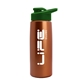 a metallic copper bottle & green lid flair tritan(r) metallike bottle with drink - thru lid - 26 oz