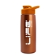 a metallic copper bottle & orange lid flair tritan(r) metallike bottle with drink - thru lid - 26 oz