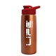 a metallic copper bottle & red lid flair tritan(r) metallike bottle with drink - thru lid - 26 oz