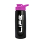 a metallic black bottle & hot pink lid flair tritan(r) metallike bottle with drink - thru lid - 26 oz