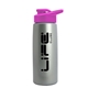 a metallic silver bottle & hot pink lid flair tritan(r) metallike bottle with drink - thru lid - 26 oz