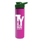 a green lid & pink bottle slim double - wall insulated bottle with drink - thru lid - 16 oz