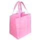aerial view a pink sunbeam jumbo non - woven shopping bag, image 1 of 2