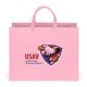 aerial view a pink london matte eurotote bag with dynamic color imprint, image 1 of 8