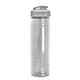 aerial view a clear bottle & frost lid slim fit bottle with flip - top lid - 24 oz, image 1 of 2