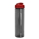 aerial view a smoke bottle & translucent red lid slim fit bottle with flip - top lid - 24 oz, image 1 of 2