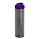 aerial view a smoke bottle & translucent violet lid slim fit bottle with flip - top lid - 24 oz, image 1 of 2