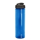 aerial view a translucent blue bottle & smoke lid slim fit bottle with flip - top lid - 24 oz, image 1 of 2