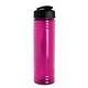 aerial view a translucent fuschia bottle & black lid slim fit bottle with flip - top lid - 24 oz, image 1 of 2