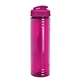 aerial view a translucent fuschia bottle & translucent hot pink lid slim fit bottle with flip - top lid - 24 oz, image 1 of 2