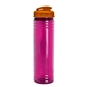 aerial view a translucent fuschia bottle & translucent orange lid slim fit bottle with flip - top lid - 24 oz, image 1 of 2
