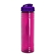 aerial view a translucent fuschia bottle & translucent violet lid slim fit bottle with flip - top lid - 24 oz, image 1 of 2