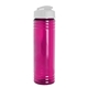 aerial view a translucent fuschia bottle & white lid slim fit bottle with flip - top lid - 24 oz, image 1 of 2