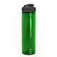 aerial view a translucent green bottle & smoke lid slim fit bottle with flip - top lid - 24 oz, image 1 of 2
