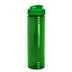aerial view a translucent green bottle & translucent green lid slim fit bottle with flip - top lid - 24 oz, image 1 of 2