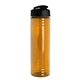 aerial view a translucent orange bottle & black lid slim fit bottle with flip - top lid - 24 oz, image 1 of 2