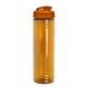 aerial view a translucent orange bottle & translucent orange lid slim fit bottle with flip - top lid - 24 oz, image 1 of 2